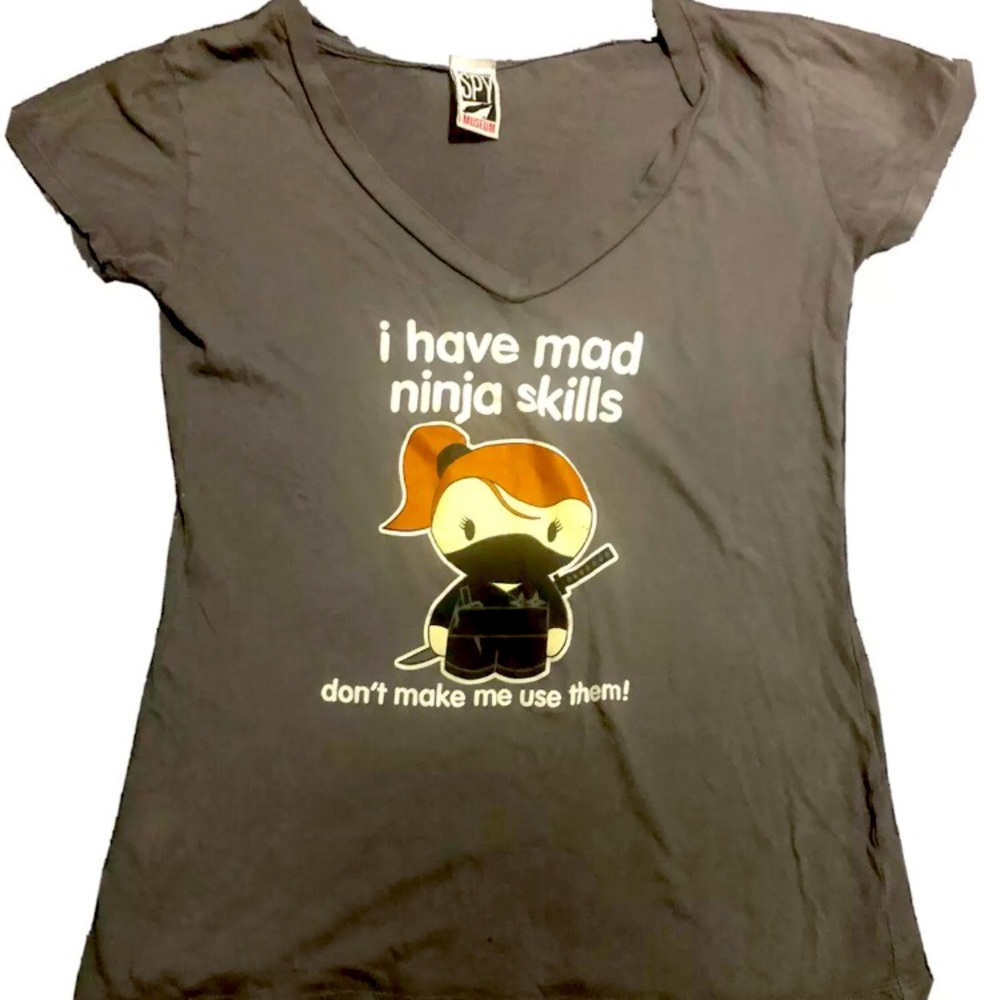 Spy Museum Shirt Juniors MED Mad Ninja Skills Cute